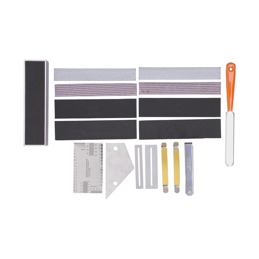 Guitar Luthier Tool Set Leveling Maintenance Repair Kit Accessory with Abrasive Paper