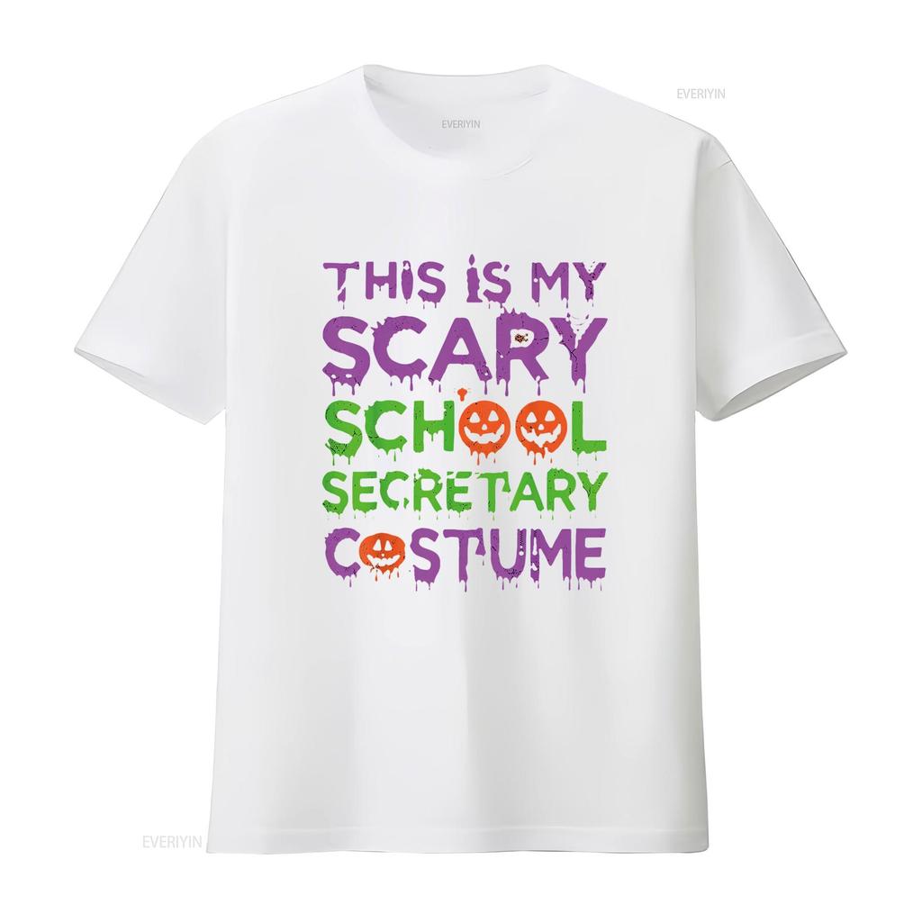 Womens This Is My Scary School Secretary Costume Halloween T Shirt Black X Large vintage Washed Comfortable Stretched Versatile
