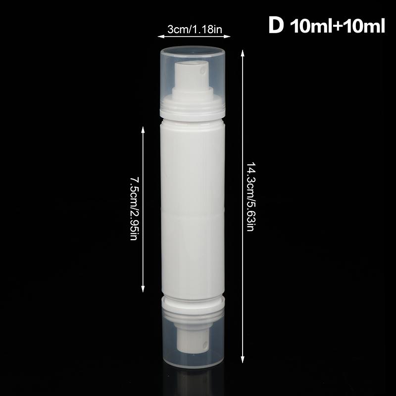5ml/10ml Double Headed Vacuum Press Type Spray/Lotion Packaging Bottle Refillable Makeup Cosmetics For Cream Gel Container