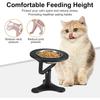 Raised Cat Bowls,Elevated for Indoor Cats with Height-Adjustable Stand Non-Slip Stainless Steel Bowl 15° Tilted Kitten Food Bowl