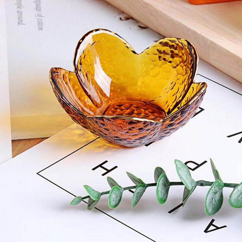 DeRuiEn Glass Petal Fruit & Dessert Bowls