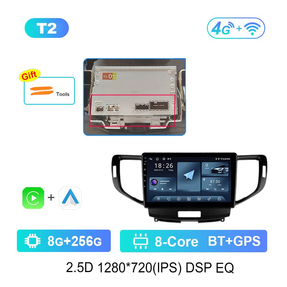 Pentru Honda Accord 8 2008 - 2012 Sistem Android 9 '' Radio Auto Player Multimedia WiFi DSP GPS Navi 4G WiFi Ecran HD Instrumente Auto