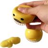 yellow round vomit sucking lazy yolk vent stress tricky game relief toy