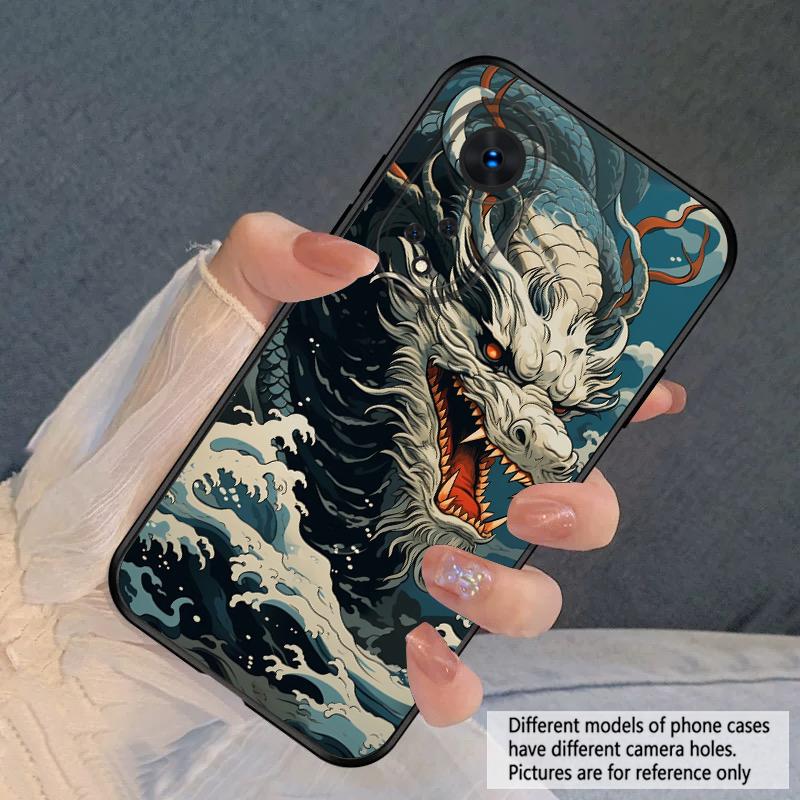 Sea White Dragon For Oppo A98 54s 17 96 40 60 80 58 79 74 Reno 10 4Z 5G 5 Lite Find X 2 3 8 Pro 13 12 silicone soft phone case