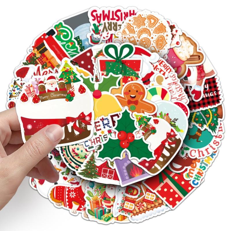 50 Christmas Graffiti Stickers Personalized Cartoon Holiday Creative Decoration Luggage Phone Case