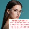 Oval Anti Blue Light Blocking Glasses Metal Frame Reading Glasses Sexy Leopard Eyeglass Far Sighted Glasses For Woman UV400