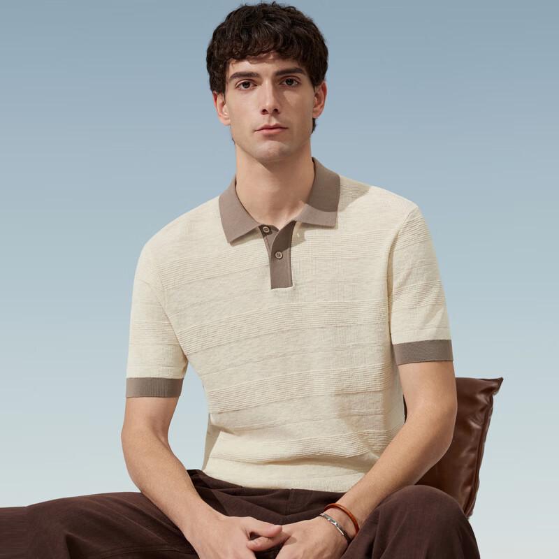 Judger Men s Linen Blend Business Casual Polo Shirt L