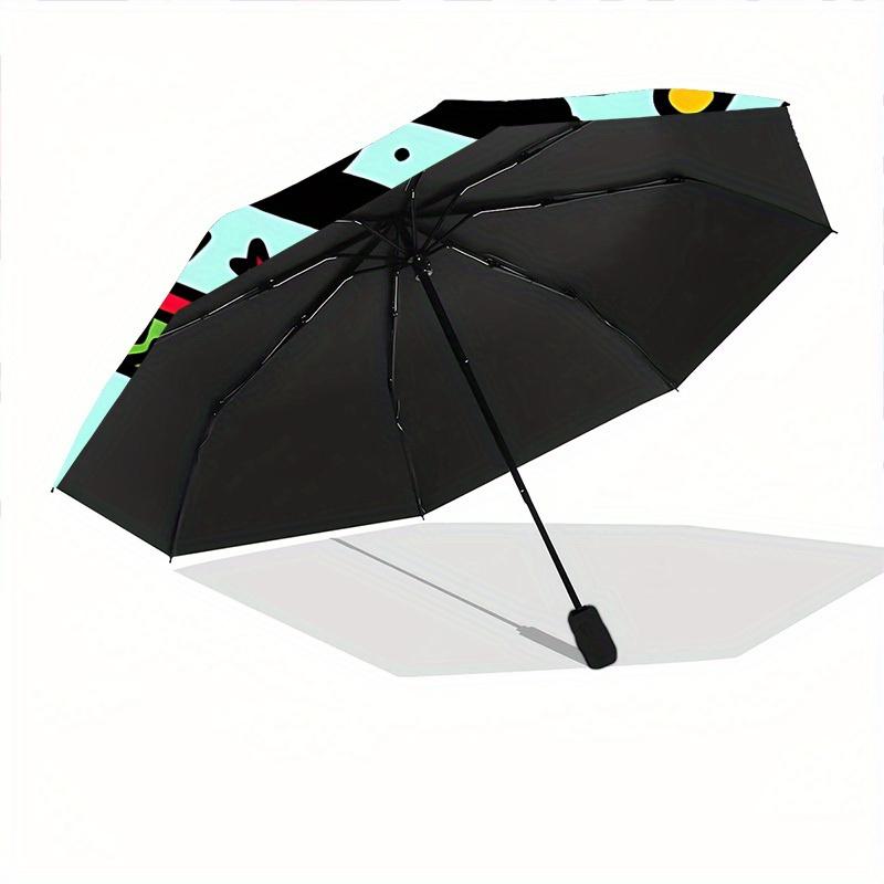 1pc Rainbow Cat Automatic Open/close Umbrella, 8-Rib sturdy structure, Portable Travel Umbrella, Parties, Everyday Use, Outdoor Accessory, A