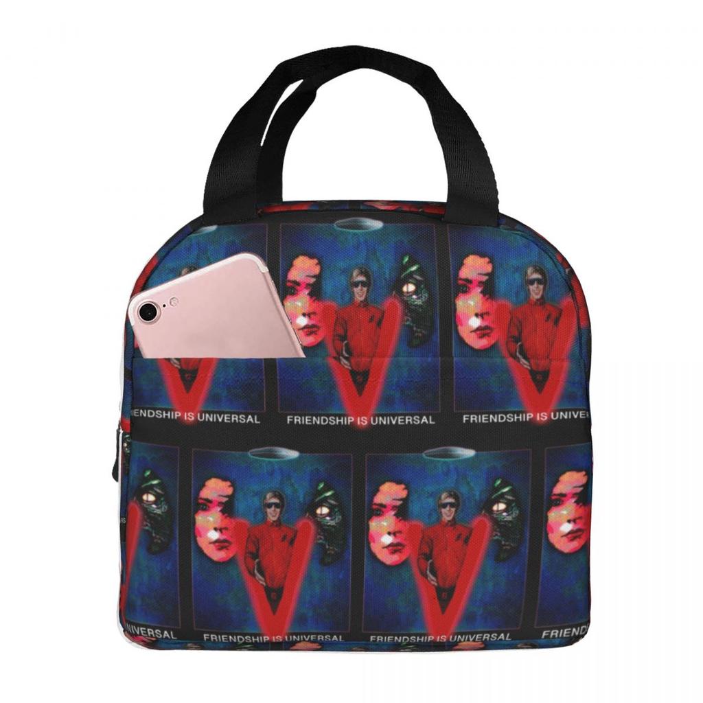 V La Bolsa de Almuerzo Aislada para Niños 'The Visitors' Refrigerador Escolar Termo para Comida Bolsa Tote Cajas de Almuerzo Portátiles Contenedor