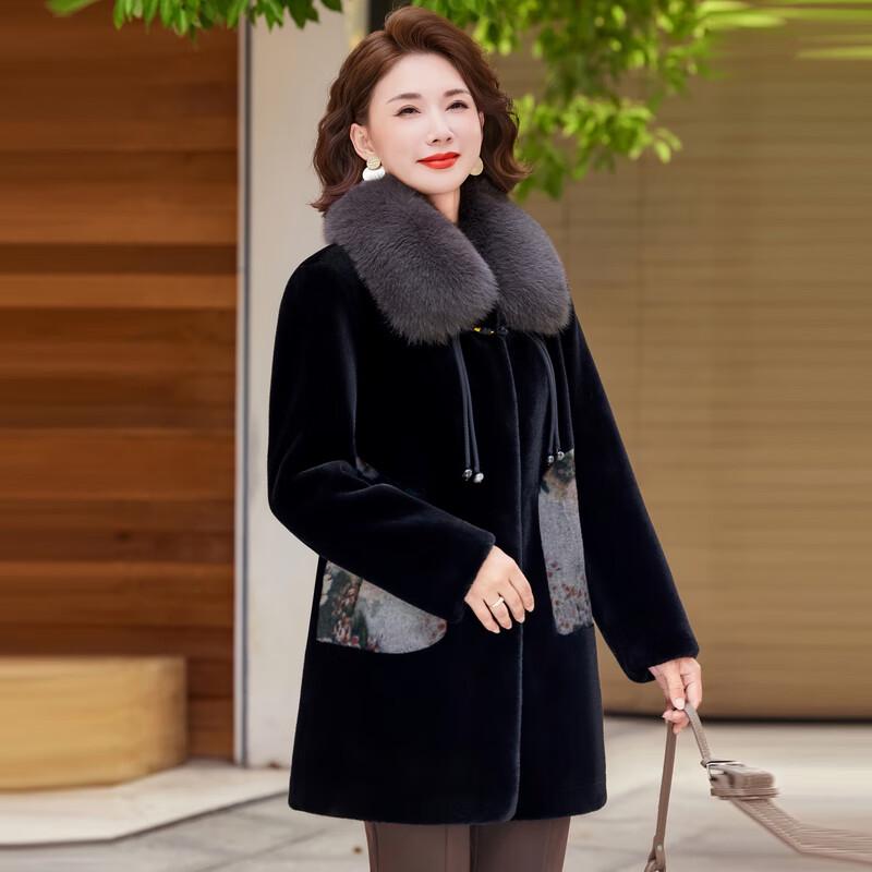 Women's Mid-Length Faux Fur Winter Coat