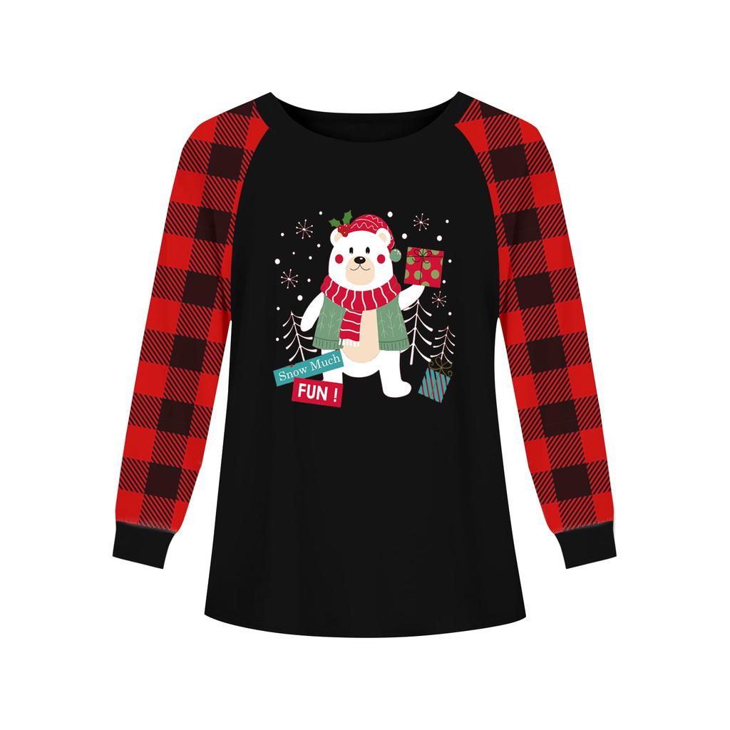 Girls Long Sleeve Christmas Day T Shirts Kids Fall Tops Crewneck Basic Tees 5-14Y