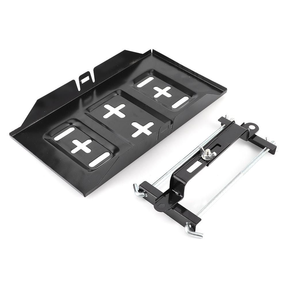 Battery Hold Bracket Battery Tray Bracket Storage Battery Holder Tray Mount Hold Down Clamp Bracket Kit Car Accessory 23CM
