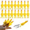 10Pcs Slingshots Chicken Finger Toy for Kids Funny Mini Flying Rubber Ducks Classroom Prizes Fun Stocking Stuffers Goodie Bags Pinata Fillers Party