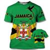Maillot Jamaïque Hommes Femmes Maillot de Football T-shirt de Football Manches Courtes Vêtement de Sport Respirant Séchage Rapide Décontracté Unisexe Haut pour Fan