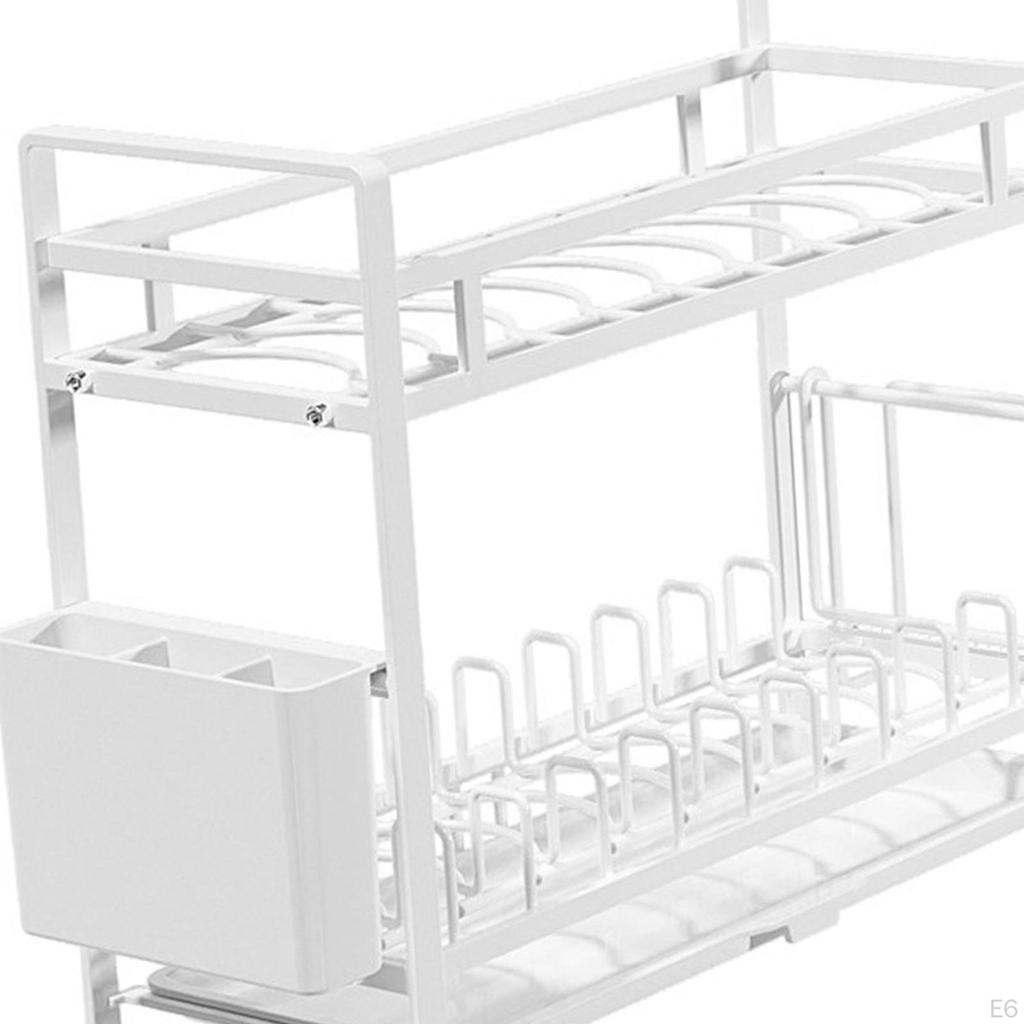 Bowl Cup Holder Carbon Steel Dish Organizer Stand Rustproof Drying Plate Rack