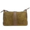 Used BORBONESE Shoulder Bag 913722 Suede/leather Brown Quail Pattern