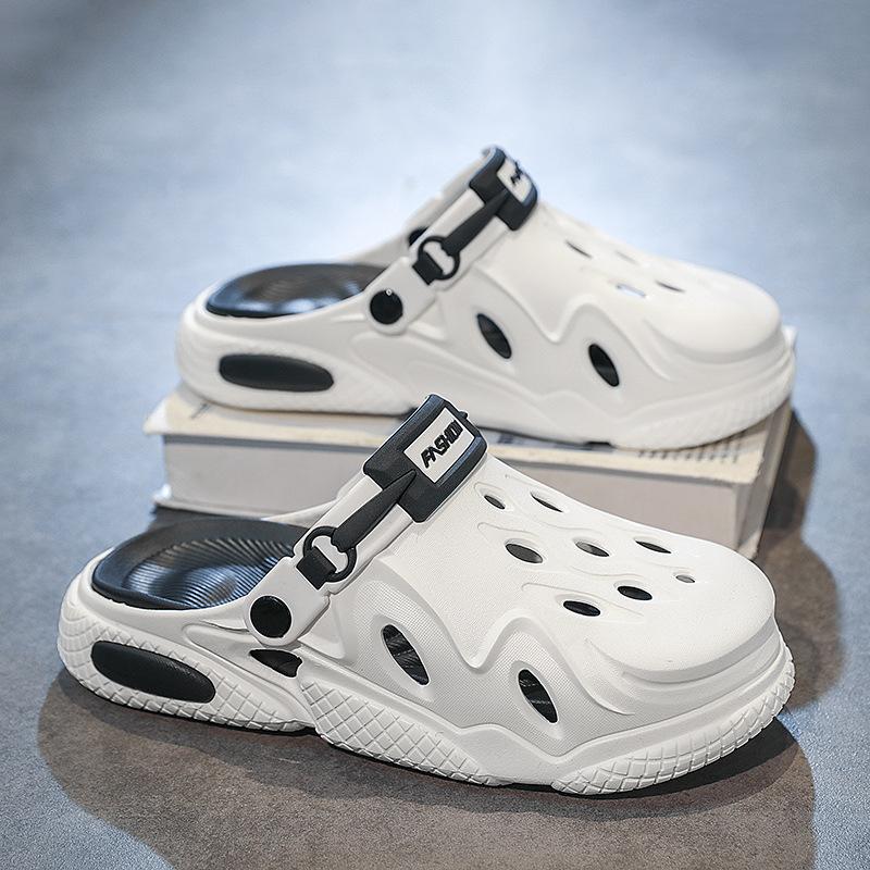 Summer Outer Wear Anti-slip Men's Slippers Sports Two Wear Teenagers Soft Beach Sandals Outdoor Casual Platform Big Size Shoes