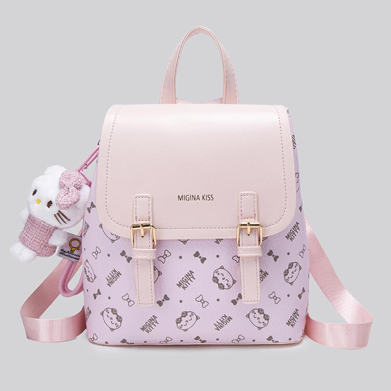 New cartoon backpack women's trend fashion travel bag new retro printing student bag fashion