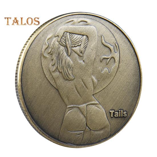 Couples Challenge Coin Sexy Woman Double-Sided Coin Collectible Love Token Adult Challenge Coin Lucky Girl Coin for Men Women Date Night