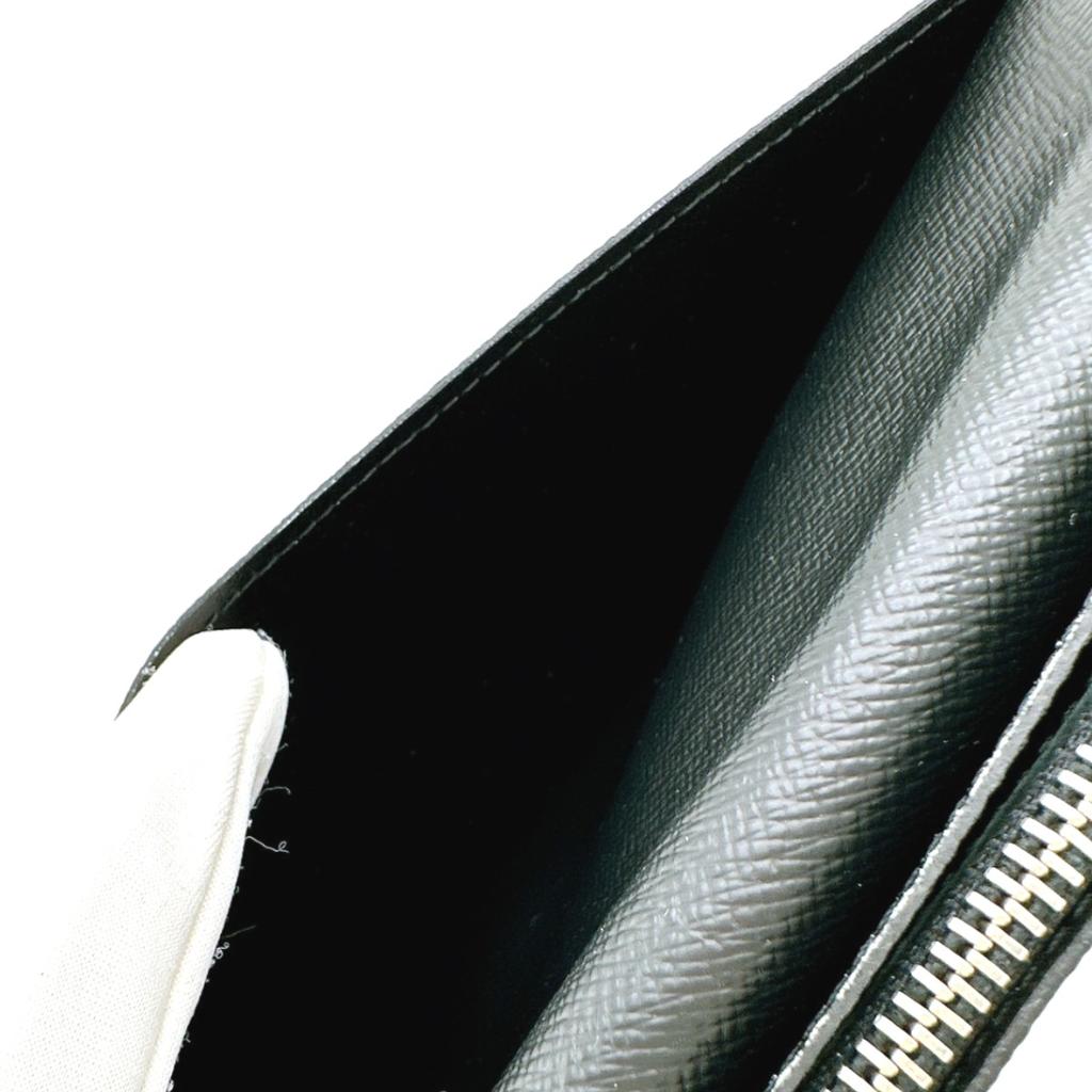 LOUIS VUITTON Longwallet Epi leather portefeuille brazza M60622 purse Noir Black Used