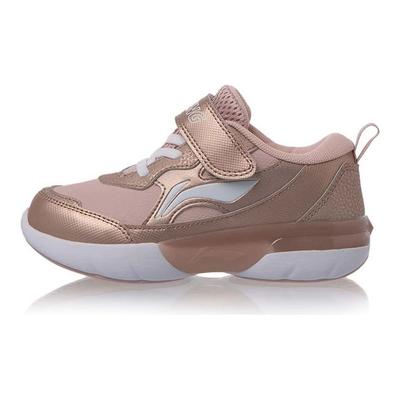 Li Ning Wygodne Wszechstronne Dziecięce Buty Codzienne Buty Dziecięce Różowo-Złote YKNR086-12