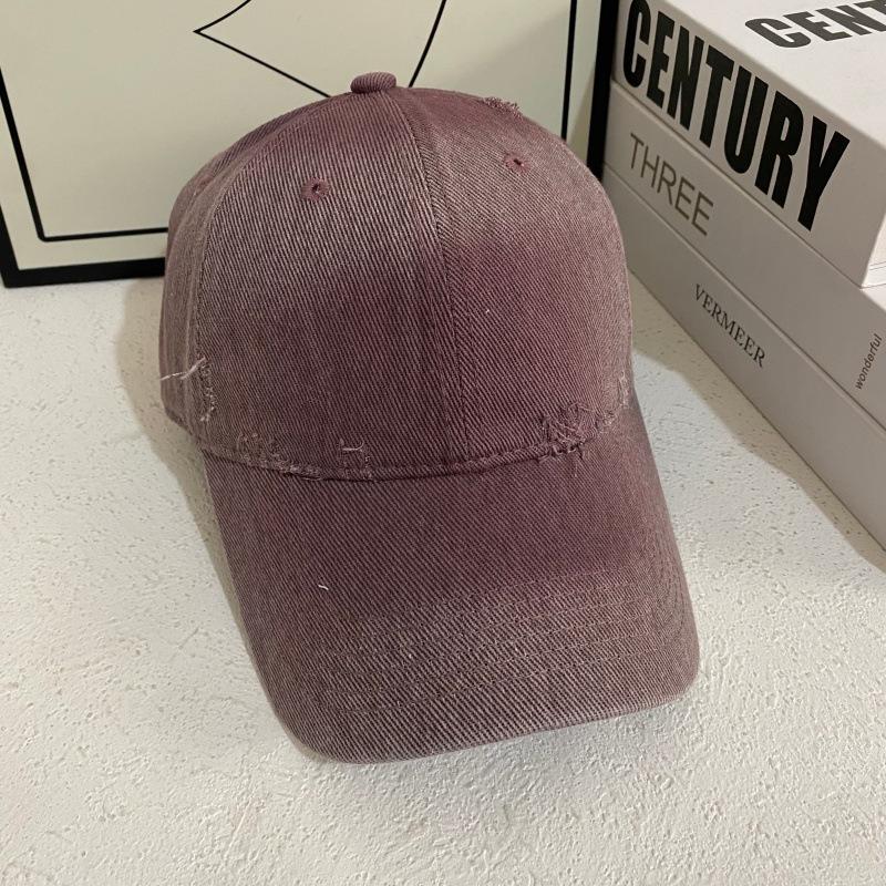 JYL TS DIY Distressed Cap Unisex 2026 Gradient Oversized Sun Hat Cotton