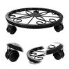 Mobile Flower Pot Tray With Detachable Casters Strong Load Bearing Plant Saucers With Locking for Indoor and Outdoor Plants