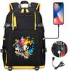 USB Headphone Backpack for Teens Students Boys Girls Leisure Travel Dual Shoulder Bags Soccer Hot Selling Waterproof Large Capacity