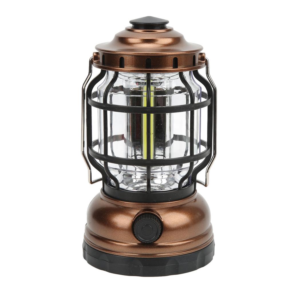 Vintage COB kempingová lucerna USB nabíjení vodotěsná přenosná rukojeť retro přenosná kempingová lucerna