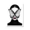 Black White Angel Wings Fashion Poster Nude Woman Wine Glass Canvas Print Painting Sexy Beautiful Girl Vintage Picture Home Deco