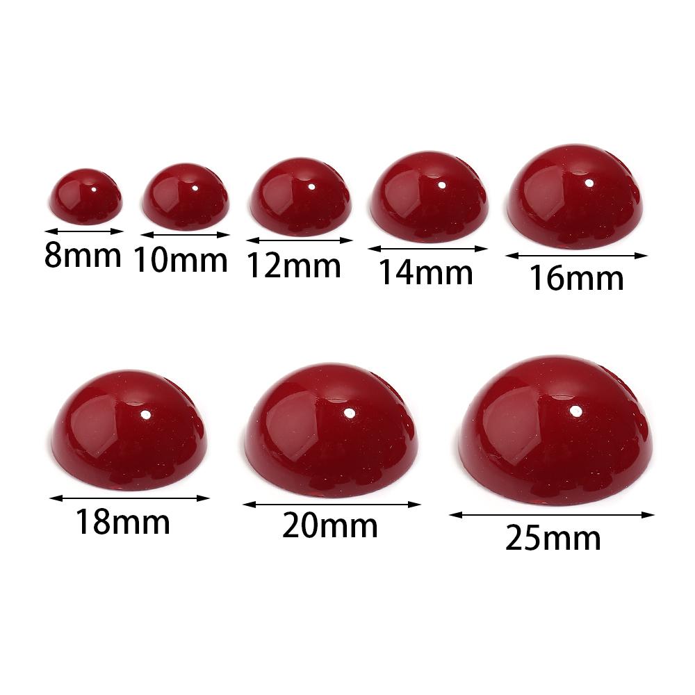 

10-100pcs/lot Red/Beige Imitation Pearl Cabochon Beads Round Flatback Spacer Beads For Jewelry Making DIY Headwear Accessories 10mm 50pcs красный