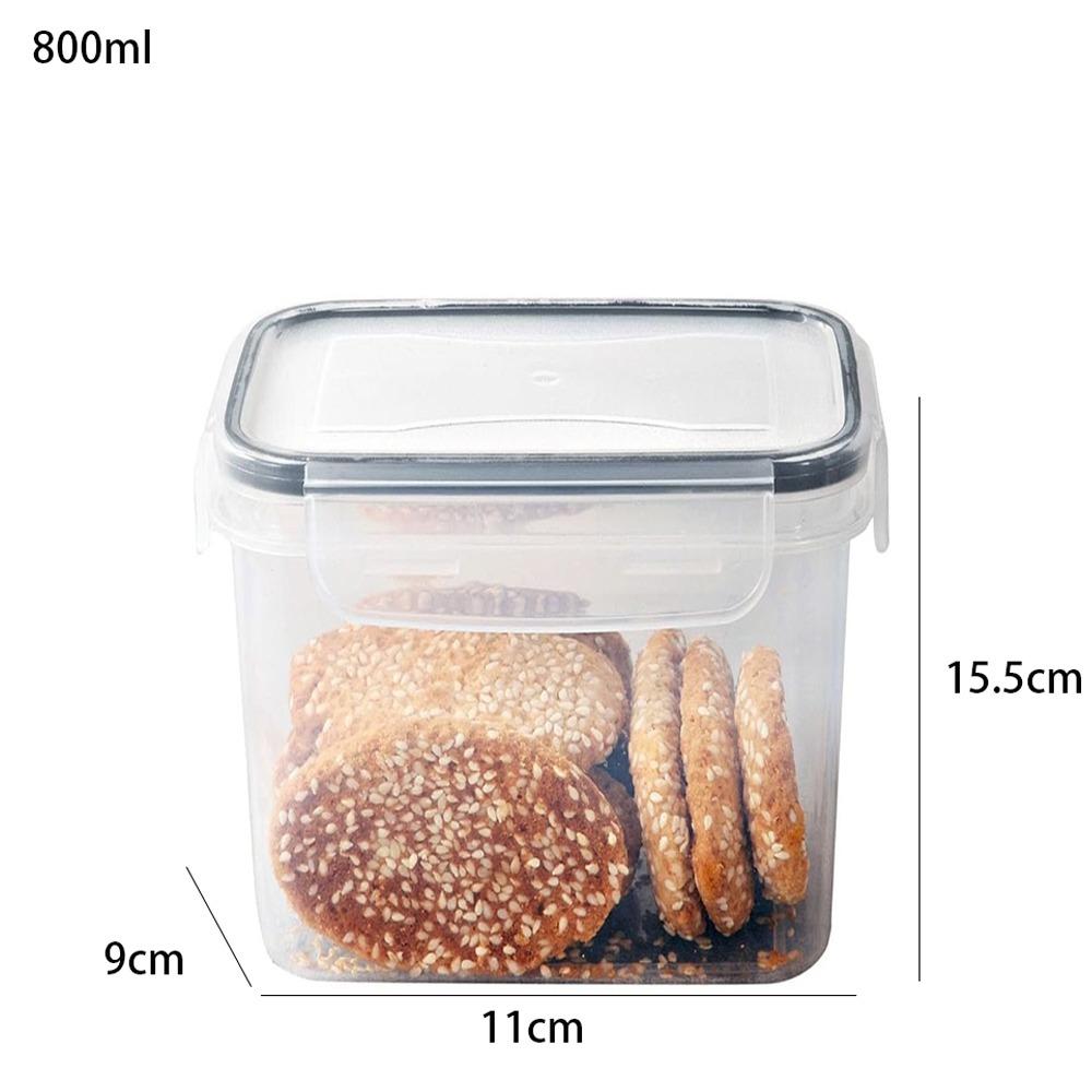 520-2000ml Sealed Jars Transparent Keep Fresh Function Kitchen Storage Container Moisture-proof Food Storage Tank