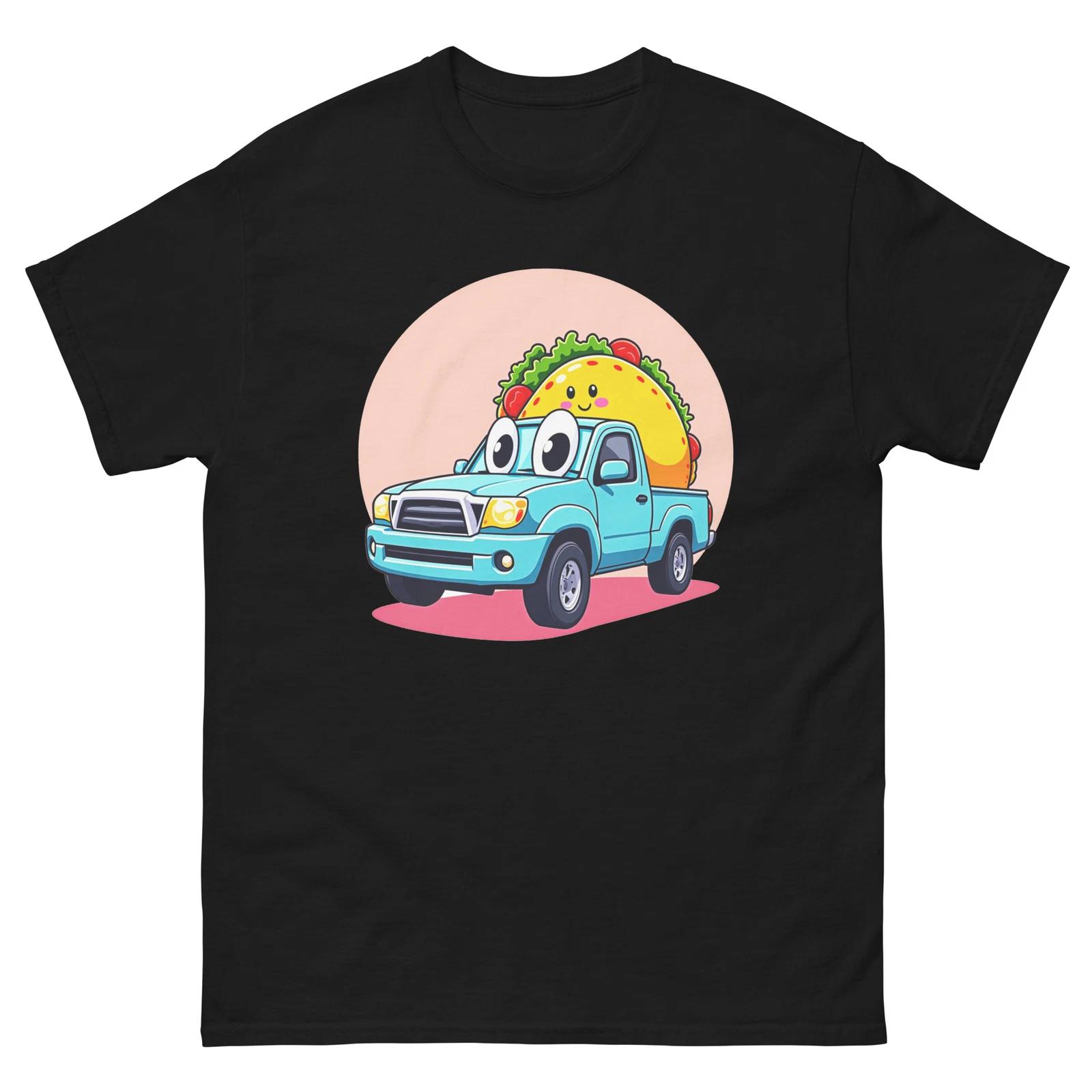 Taco Truck Kawaii Light Blue Fun T-Shirt L