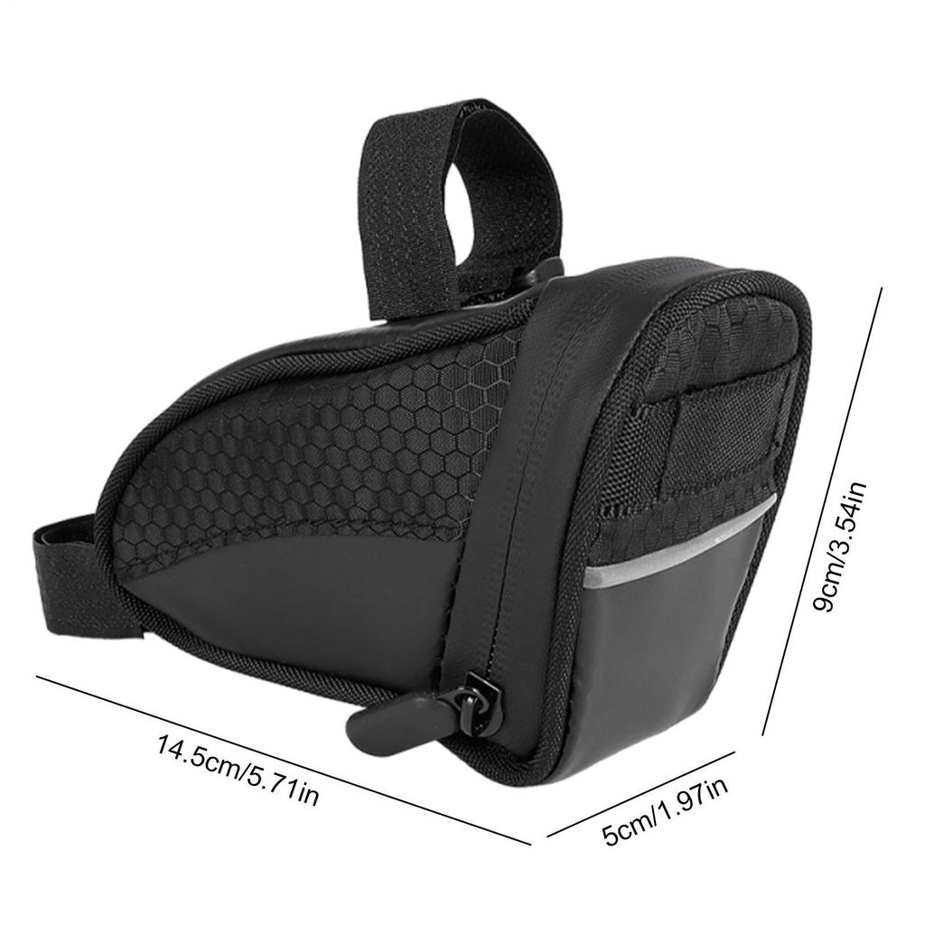 Sac de Vélo Sous la Selle Imperméable Grande Poche à Fermeture Éclair Rangement Sac de Selle pour Vélo Sous la Selle pour Feu Arrière Outil Route Montagne