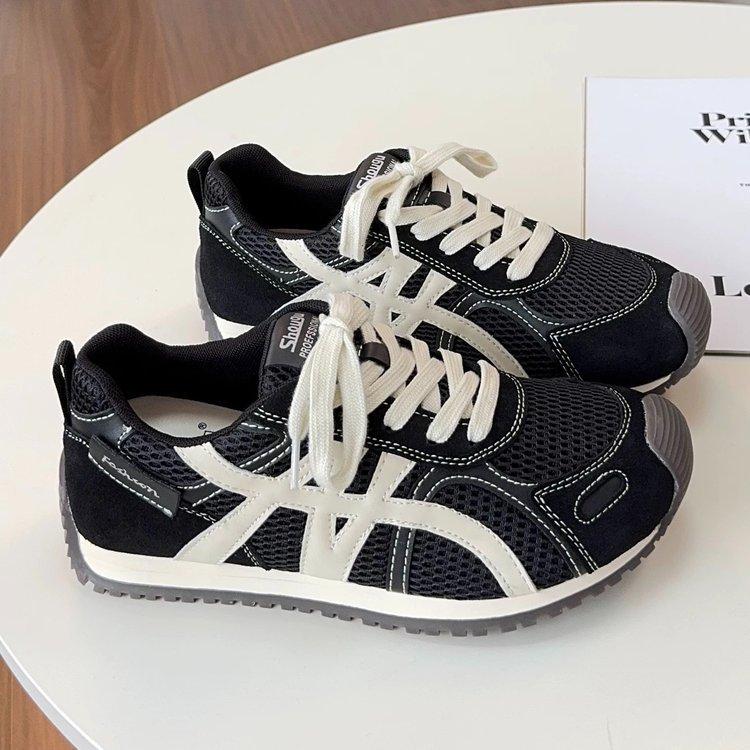 Soft Leather Version~ Fashion Versatile Casual Breathable Sneakers 2025 Early Autumn New Korean Version Skinny Forrest Gump Shoes Women's Tide