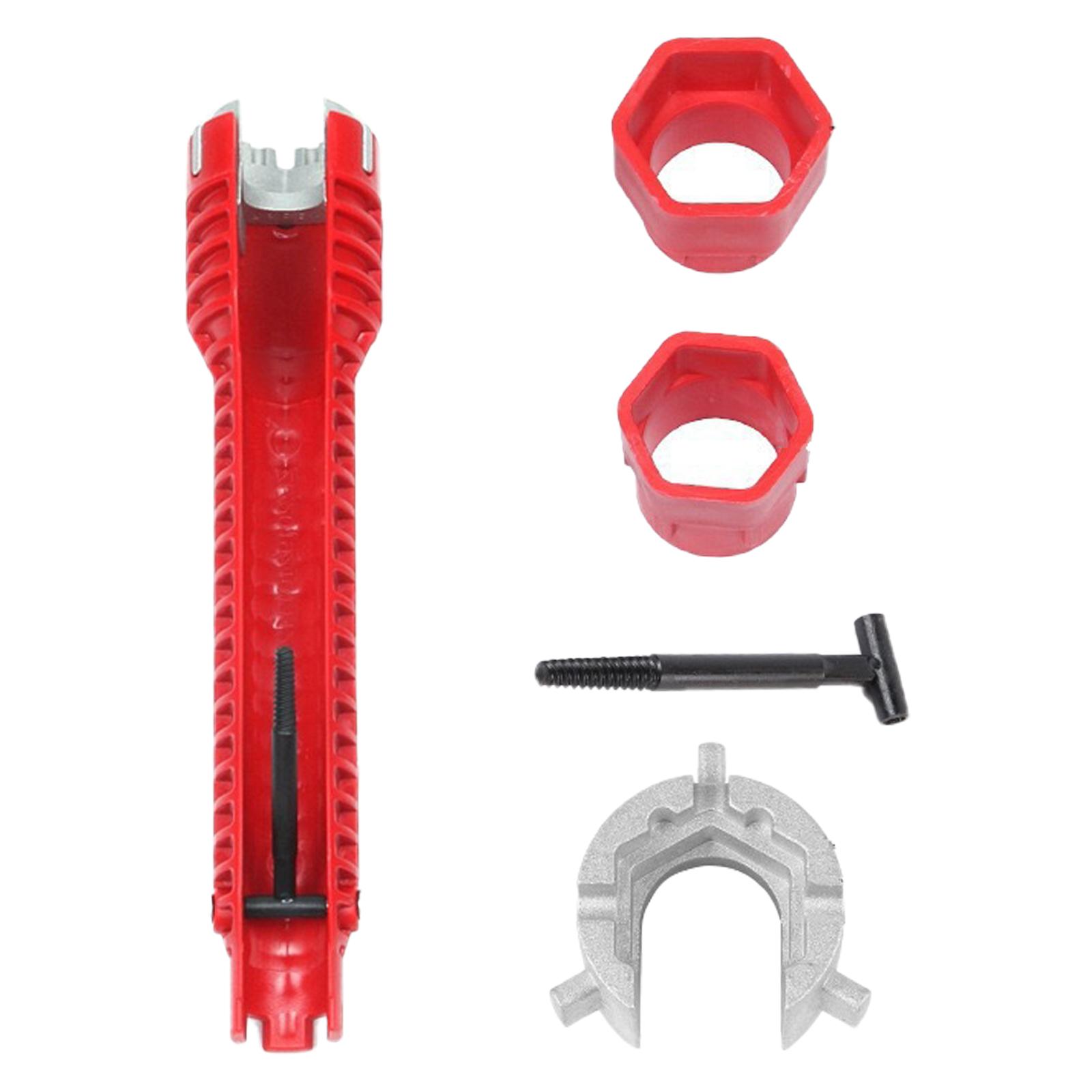 

Универсальный ключ для раковины, сантехнический монтажный инструмент для легкого обслуживания крана и водопроводной трубы в ванной комнате 8