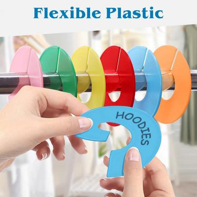 10Pcs Size Separators Practical Round Clothes Sorting Tag Hanger Separators Compact Clothing Size Separators