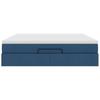 Ottoman Bed with Mattress Blue 180x200 Cm Fabric