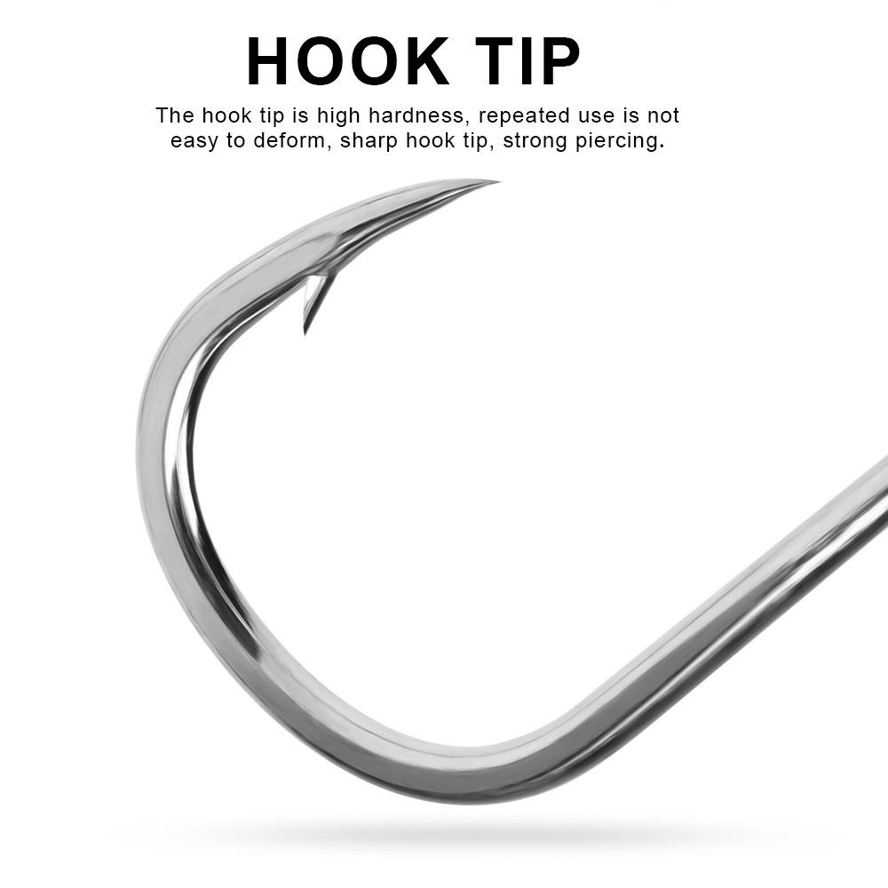 High Carbon Steel Sea Fishing Iron Plate Single Hook with Barbed Wire Boat Fishing Large Object Pipe with Hook with Hole and Loop Lure Fish Hook