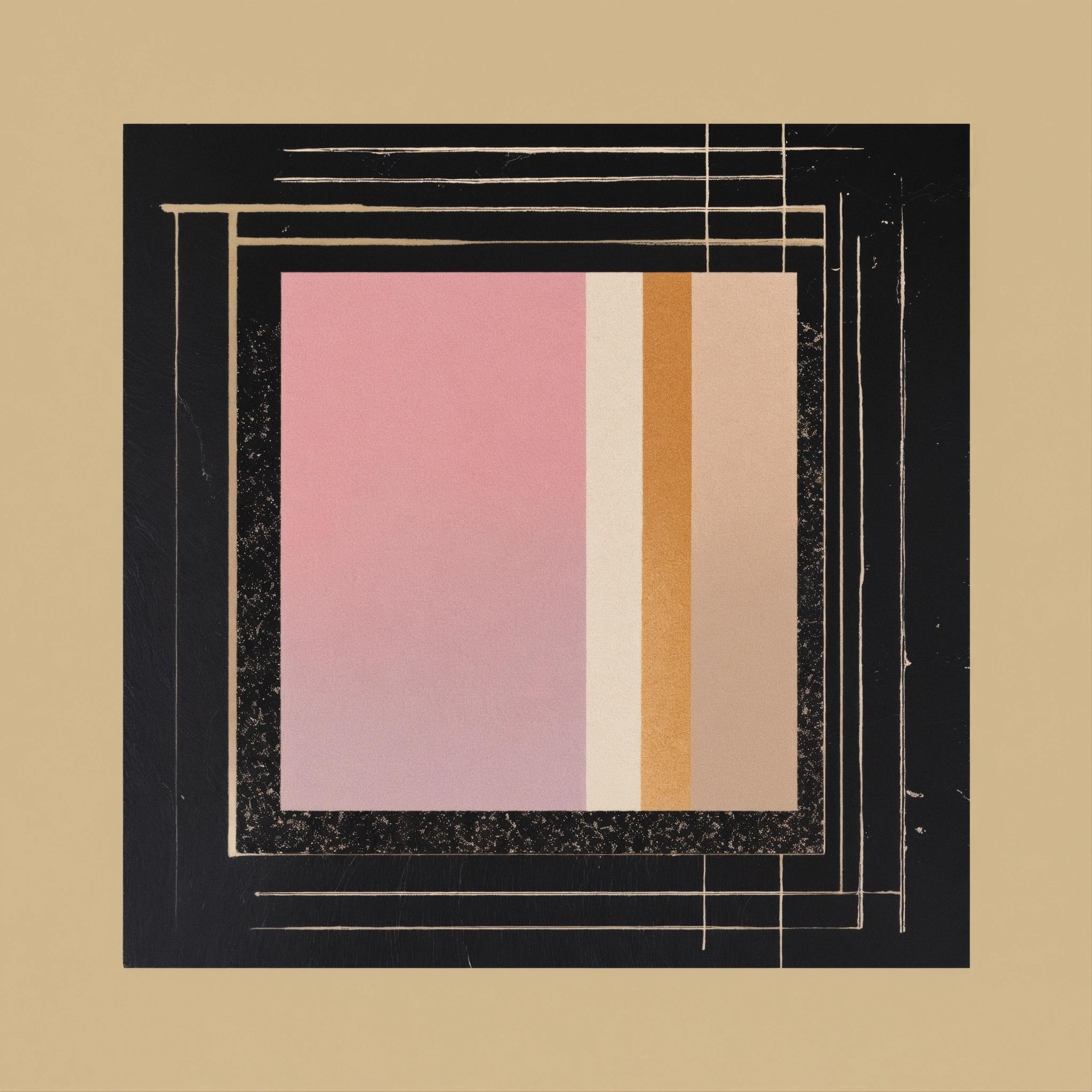 

Abstract Warmth Pink Beige Black Square Rhombus Prints Poster Canva Painting Wall Art Picture For Living Room Bedroom Home Decor 20x20cm no frame