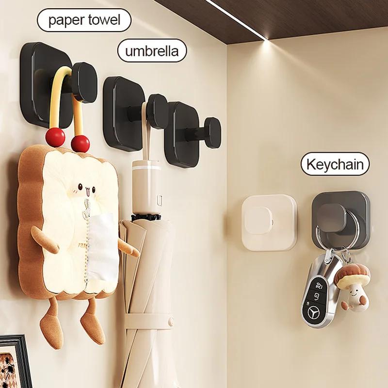 No-Drill Heavy Duty Suction Cup Hooks - Strong Adhesive Wall-Mounted Hooks for Coat, Entryway,Door Back, Bathroom & Home Storage