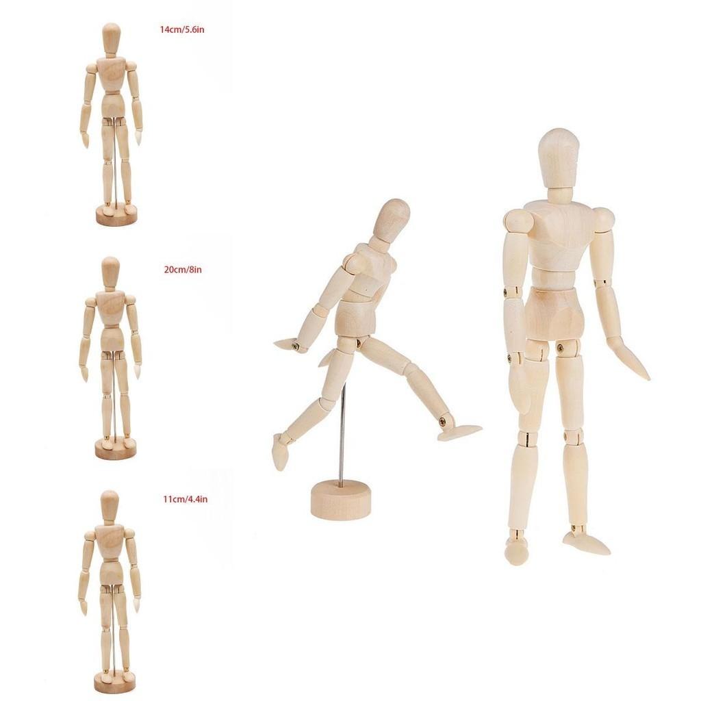 Wooden Human Artist Manikin Drawing Model Unisex Male Female Sketching Tool