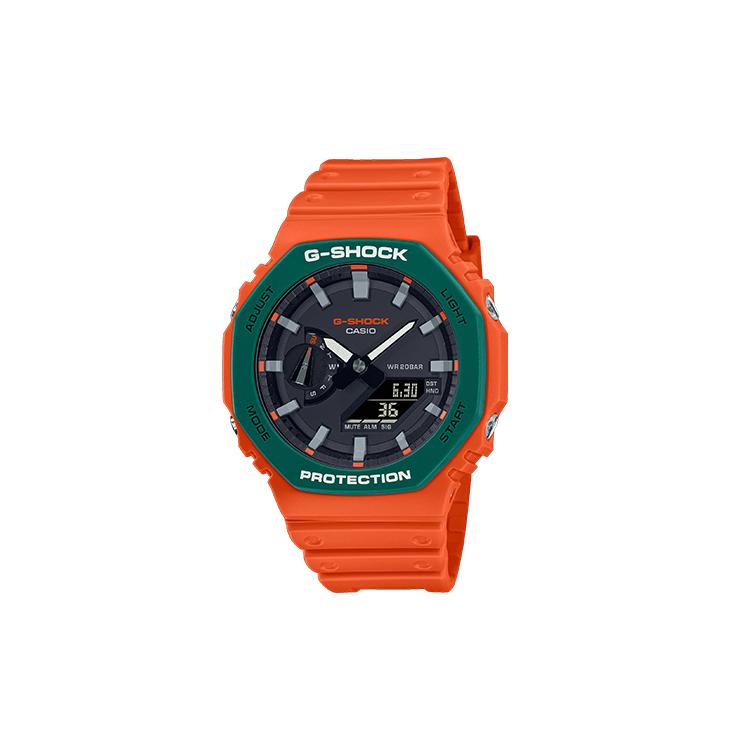 CASIO Men Black Watch GA-2110SC-4APR GA-2110SC-4APR Bright Orange Strap