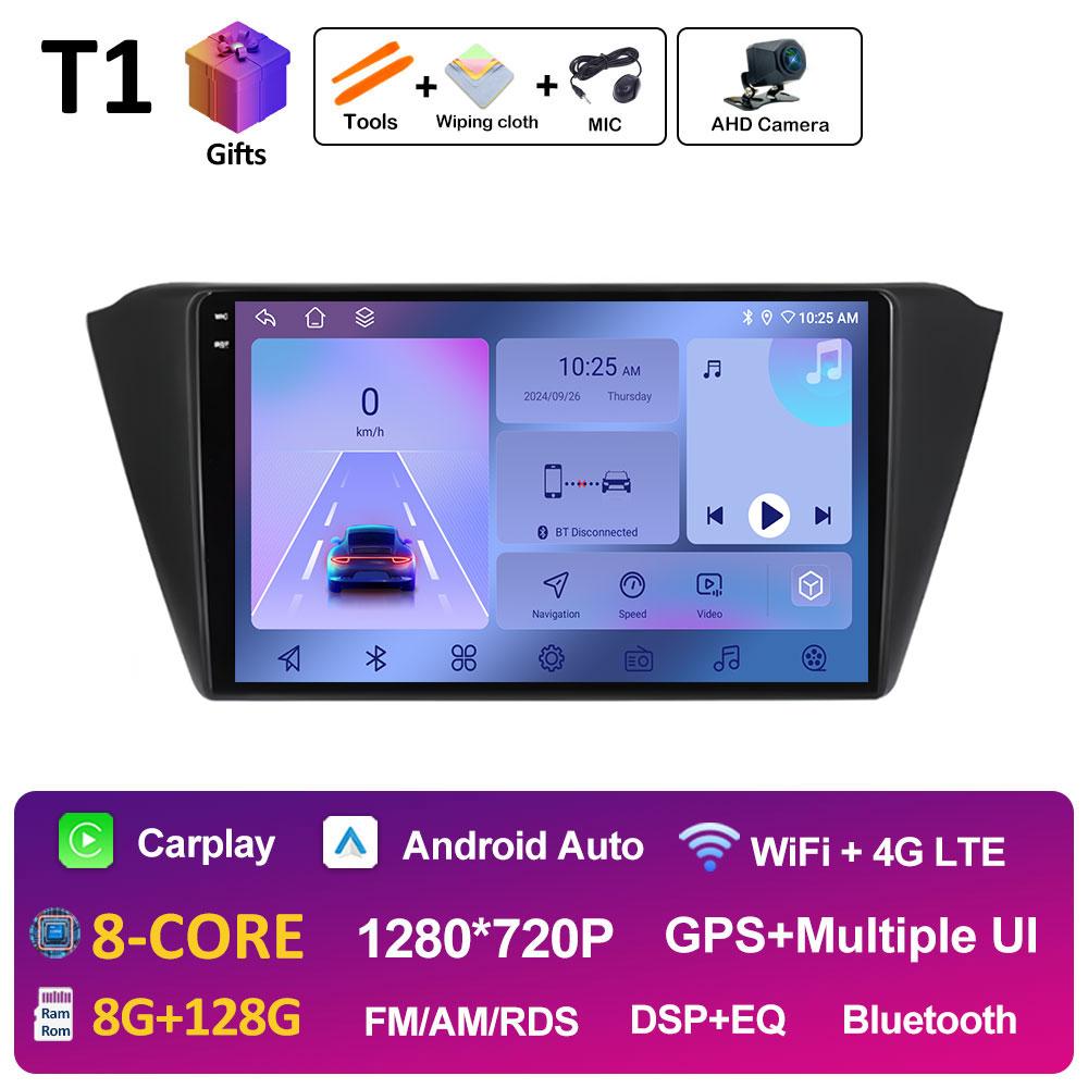 For Skoda Fabia 3 III 2015 - 2019 Android Intelligent System DSP Stereo QLED IPS Screen GPS Navigation Cooling fan WIFI No 2 din