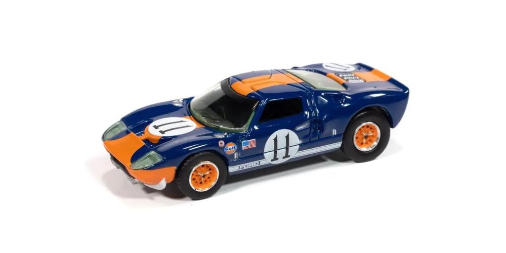 Kyosho AUTO WORLD Scale 1964 Ford GT40 Dark Finished Model AWSP182B 1/64 Blue/Gulf