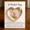 Birth Flower Pocket Hug with Healing Encouragement Poems Birth Flower Clear Heart Keepsake Portable Sentimental