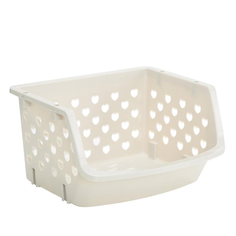 

2024 Новая прочная штабелируемая корзина для хранения Полая коробка для хранения фруктов и овощей Кухонный органайзер Корзина Домашняя кухонная корзина для слива
