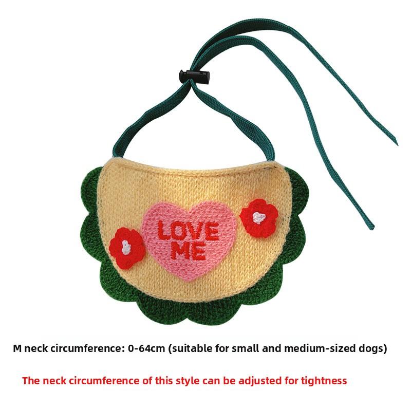 

Влажные салфетки для питомцев с кружевной отделкой для собак и кошек Трехмерные вязаные Милые мультяшные Вышитые салфетки для кошек M зелёный