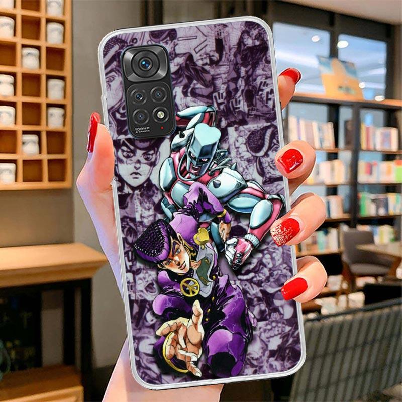 JoJo Bizarre Adventure Anime Cover Phone Case For Xiaomi Redmi Note 15 14 13 12 11 10 Pro Plus 14S 12S 11S 11T 11E 10S Soft Fund