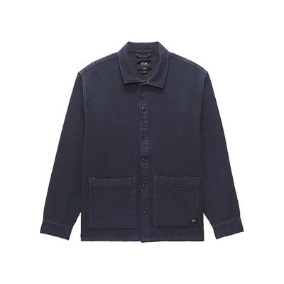 Maywood Dobby Shacket Vêtements Confortables Tendance Polyvalents Veste à Revers Homme vestes Bleu-Foncé VN000M0ZJDU